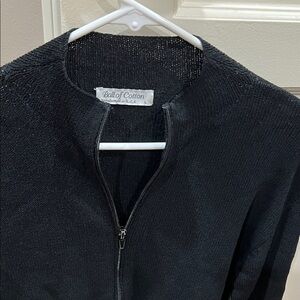 Ball of Cotton Black Knit Cardigan